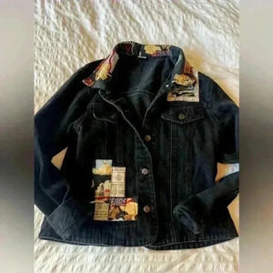 Vintage Apache West Denim Jacket Size Large